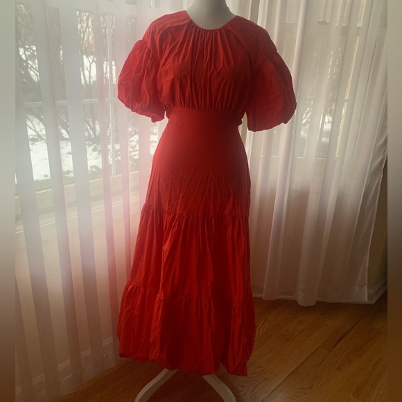 CINQ A SEPT
Maisey Puffed Sleeve Tiered Open-Back Dress - Picture 2 of 6